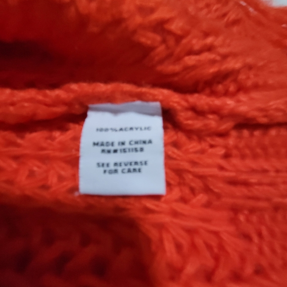 525 America Hand Braided Cable Fringe Top Persimmon Size XS - Picture 9 of 10